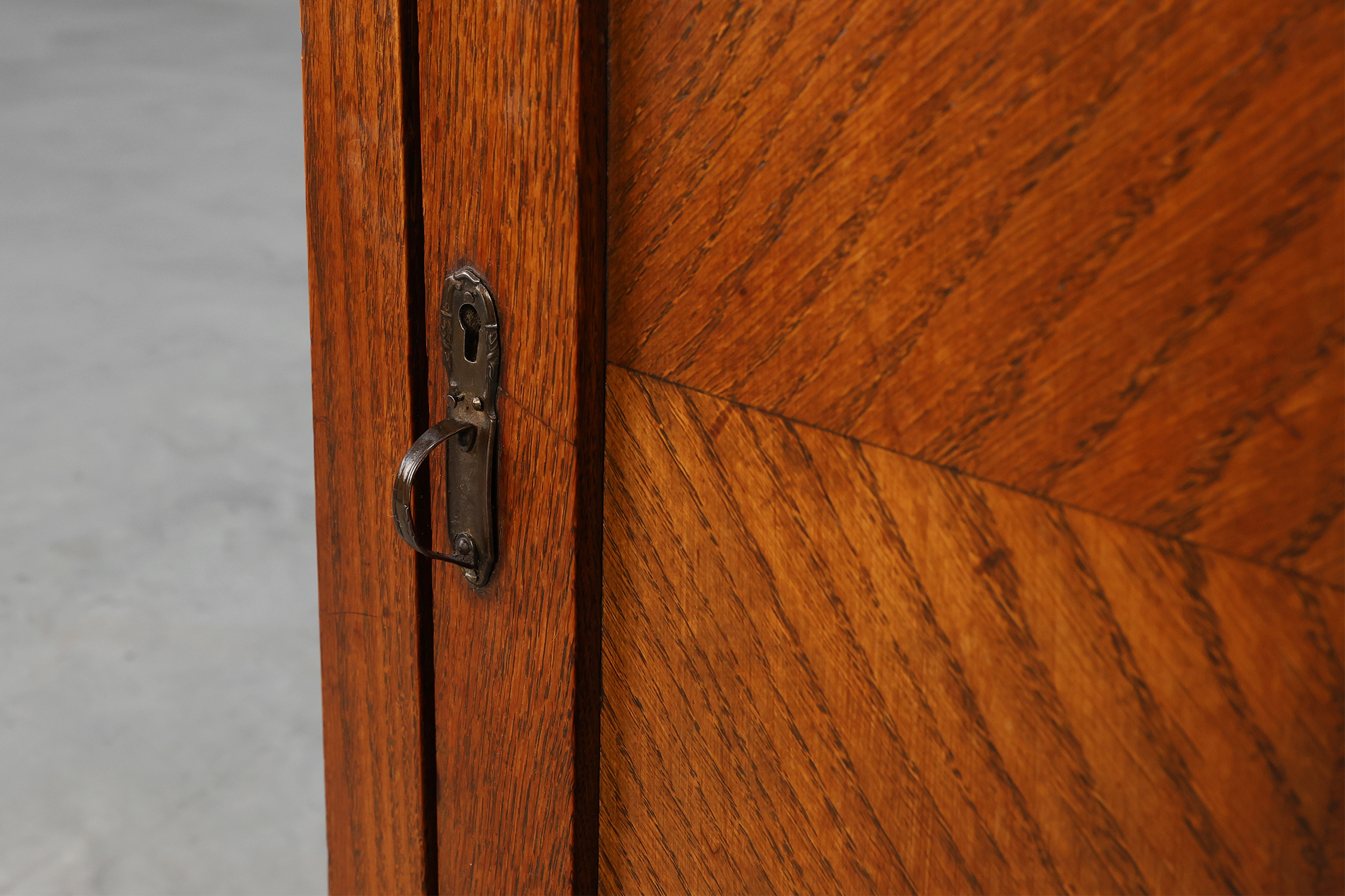 Amsterdamse school wooden cabinet or nightstand, The Netherlands ca. 1915 thumbnail